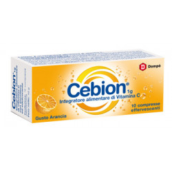 CEBION - vitamina c gusto arancia - 10 compresse effervescenti 1000 mg