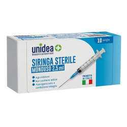 UNIDEA SIRINGA 2,5ML MONOUSO 10 PEZZI