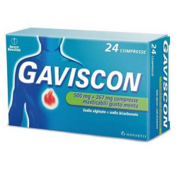 GAVISCON 24 COMPRESSE MASTICABILI GUSTO MENTA DA 500+267MG