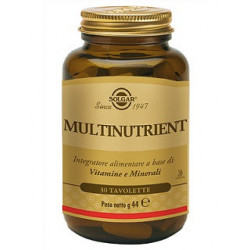 SOLGAR MULTINUTRIENT - Integratore a base di minerali, vitamine e estratti vegetali - 30 TAVOLETTE