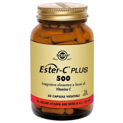 SOLGAR ESTER C PLUS - IVitamina C naturale ben tollerata a livello gastrico - 500 mg 50 CAPSULE VEGETALE