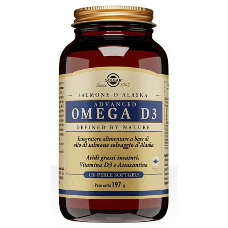 SOLGAR Advanced Omega D3 - Integratore per il benessere di cuore e ossa - 120 perle