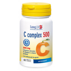 Longlife C Complex 500 60 tavolette - con bioflavonoidi da agrumi, a rilascio graduale.