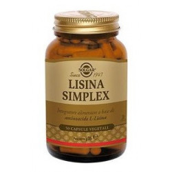 SOLGAR Lisina Simplex - Integratore per le difese immunitarie - 50 capsule Vegetali