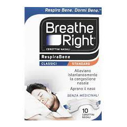 BREATH RIGHT CEROTTI NASALI Classici 10PZ (sostituisce Rinazina Respirabene)