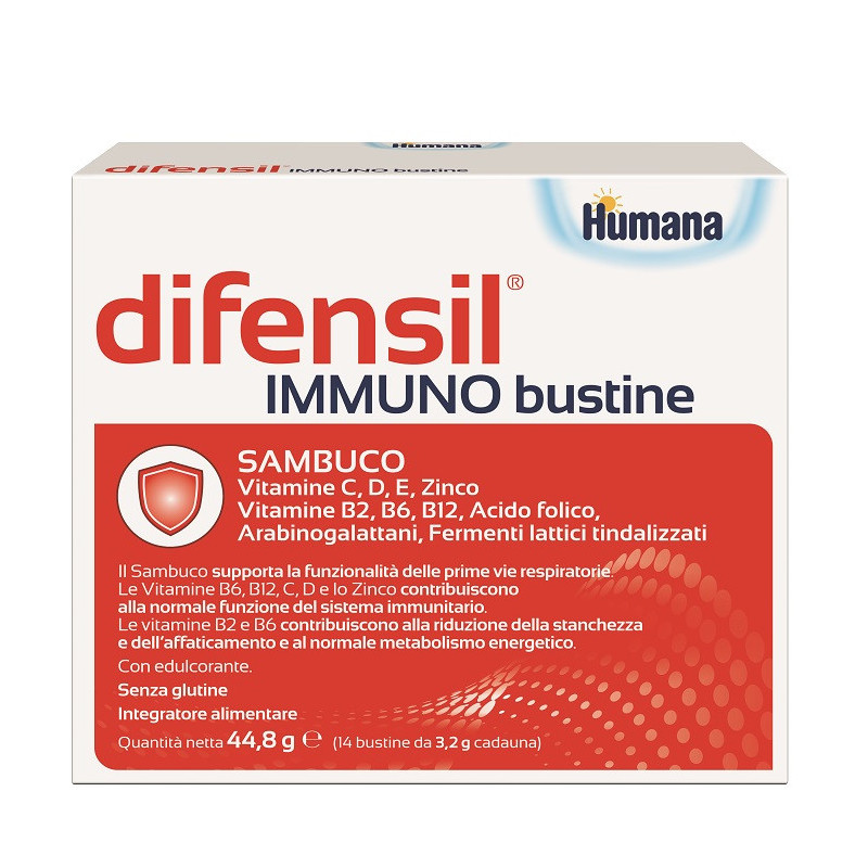 Difensil Immuno 14 Bustine Humana integratore bambini per le difese  immunitarie