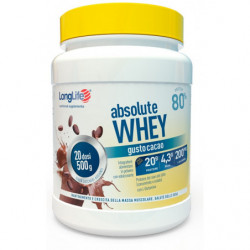 Longlife Absolute Whey Cacao - integratore di proteine del siero del latte CACAO/CIOCCIOLATO