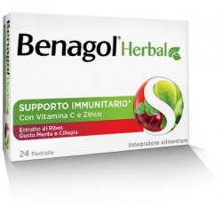 Benagol Herbal Menta Ciliegia 24pastiglie