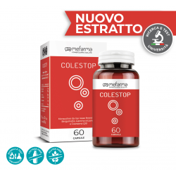 COLESTOP Mefarma - Monacoline da riso rosso fermentato, Bergamotto, Gamma orizanolo e Coenzima Q10 - colesterolo 60 capsule